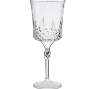 Set 4 Clear Plastic Wine Glass